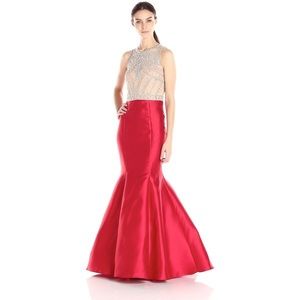 RED MERMAID PROM DRESS
